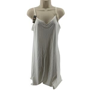Vassarette 2 in 1 Spin Slip Solid White Womens Large